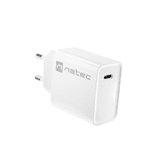 Natec Ribera NUC-2059 USB-C Hálózati töltő - Fehér (20W) (NUC-2059)