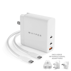Hyper Juice USB-A / 2x USB-C Hálózati Töltő - Fehér (140W) (HJG140WW)