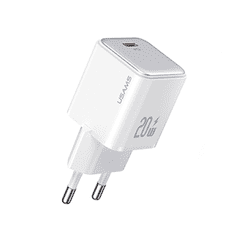 USAMS US-CC183 X-Ron Series USB-C Hálózati töltő - Fehér (20W) (USA001280)