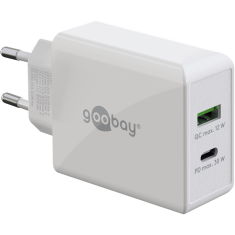 Goobay 61674 USB-A / USB-C Hálózati töltő - Fehér (30W) (61674)