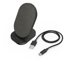 Hama QI-FC15S-Fab Okostelefon Fekete USB Vezeték nélkül tölthető Gyorstöltés Beltéri (201685)