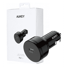 Aukey CC-Y13 Autós USB-C PD 2.0 töltő 45W Fekete (CC-Y13)