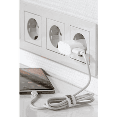 Goobay 45299 USB-C / USB-A Hálozati töltő készlet - Fehér (5W) (45299)