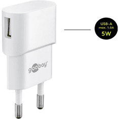 Goobay 45295 USB-A Hálózati töltő - Fehér (5V / 1A) (45295)