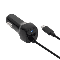 SAL SAU 24MU USB-A / Micro USB Autós töltő - Fekete (5V / 2.4A) (SAU 24MU)