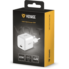 YAC G20 Volt GaN USB Type-C Hálózati töltő - Fehér (20W) (YAC G20)