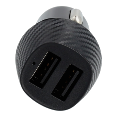 CC301B Carly 2x USB-A Autós töltő - Fekete (12W) (CC301B)