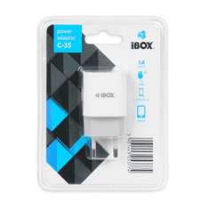 iBOX I-Box C-35 Hálózati USB töltő (5V / 1000mA) Fehér (ILUC35W)
