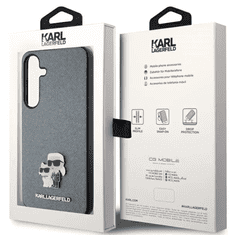 Karl Lagerfeld Saffiano Metal Pin Samsung Galaxy S24 Tok - Szürke/Mintás (KLHCS24SPSAKCMPK)
