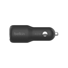 Belkin BoostCharge USB-C / USB-A Autós töltő - Fekete (42W) (CCB005BTBK)