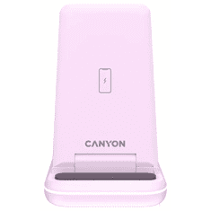 Canyon WS-304 3in1 Vezeték nélküli töltő - Rózsaszín (15W) (CNS-WCS304IP)