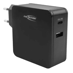 Ansmann 254PD USB-C / USB-A Hálózati töltő - Fekete (60W) (1001-0096)