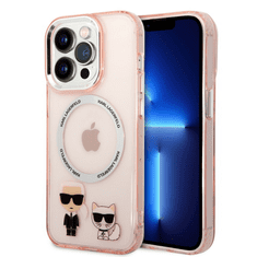 Karl Lagerfeld Karl & Choupette MagSafe Apple iPhone 14 Pro Max Tok - Rózsaszín (KLHMP14XHKCP)