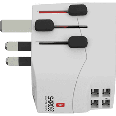 Skross PRO Light USB (4xA) 4x USB-A Hálózati utazótöltő - Fehér (24W) (PROLIGHTUSB-4XA)