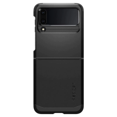 Spigen Tough Armor Samsung Galaxy Z Flip 4 Műanyag Tok - Fekete (ACS05111)