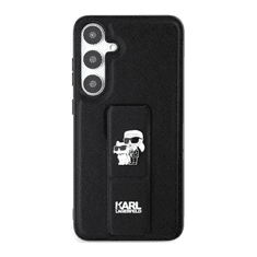 Karl Lagerfeld Gripstand Saffiano Samsung Galaxy S24 Tok - Fekete/Mintás (KLHCS24SGSAKCPK)