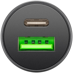 Goobay 55634 USB-C / USB-A Autós töltő - Fekete (30W) (55634)