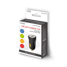 SAVIO SA-05/B Autós USB töltő Quick Charge 3.0 támogatással - Fekete (SA-05/B)