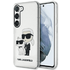 Karl Lagerfeld Glitter Samsung Galaxy S23 Plus Szilikon Tok - Átlátszó (KLHCS23MHNKCTGT)