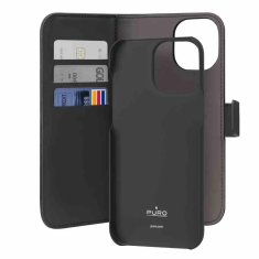Puro Eco-Leder Wallet Apple iPhone 15 Pro Max Flip Tok - Fekete (PUIPC15P67BOOKC3BLK)