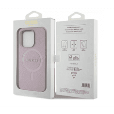 Guess Saffiano MagSafe Apple iPhone 15 Pro Tok - Rózsaszín (GUHMP15LPSAHMCP)