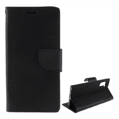 Mercury Fancy Diary Samsung Galaxy Note 10 Flip Tok - Fekete (GP-90703)