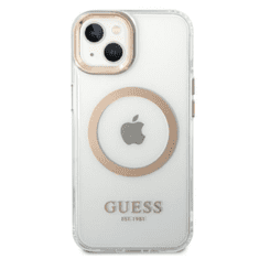 Guess iPhone 14 Plus Tok - Átlátszó/Arany (GUHMP14MHTRMD)
