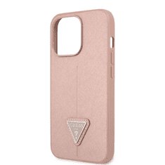 Guess 4G Saffiano Triangle Apple iPhone 13 Pro Max Tok - Rózsaszín/Mintás (GUHCP13XPSATLP)