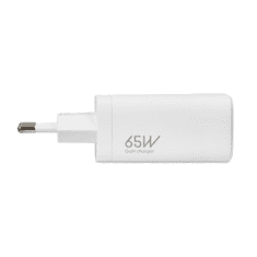 iBOX C-65 GaN 2X USB-C / USB-A Hálózati töltő - Fehér (65W) (ILUC65W)