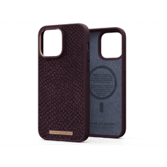 NJORD Salmon Leather MagSafe Apple iPhone 14 Pro Max Bőr Tok - Bordó (NA44SL03)