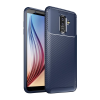 Samsung Galaxy A6+ (2018) Szilikon Védőtok - Kék karbon mintás (GP-81061)