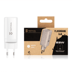 Tactical FlashBang GaN USB-A/2 x USB-C Hálózati töltő - Fehér (65W) (57983112849)