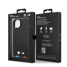 Bmw MagSafe iPhone 14 Bőr Tok - Fekete (BMHMP14S22PTDK)