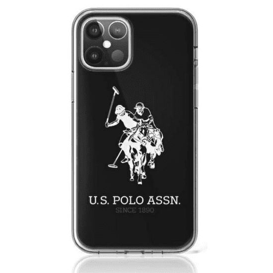 US Polo US Polo Assn Shiny Big Logo Apple iPhone 12 Pro Max Szilikon Tok - Fekete (USHCP12LTPUHRBK)