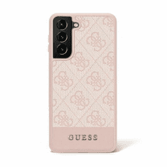 Guess 4G Stripe Samsung Galaxy S23 Ultra Szilikon Tok - Rózsaszín (GUHCS23LG4GLPI)