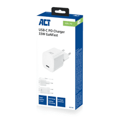 ACT AC2130 mobiltelefon töltő Univerzális Fehér AC Beltéri (AC2130)