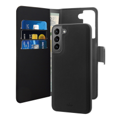 Puro Wallet Detachable 2in1 Samsung Galaxy S22 Flip Tok - Fekete (SGS22BOOKC3BLK)