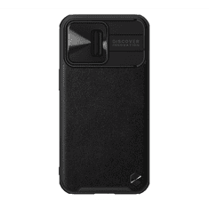 Nillkin CamShield Leather Apple iPhone 13 Pro Műanyag Tok - Fekete (GP-113863)