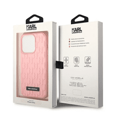 Karl Lagerfeld 3D Monogram Apple iPhone 14 Pro Tok - Rózsaszín (KLHCP14LRUPKLPP)