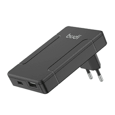 Budi USB-A / USB-C Univerzális Hálózati töltő - Fekete (65W) (337)