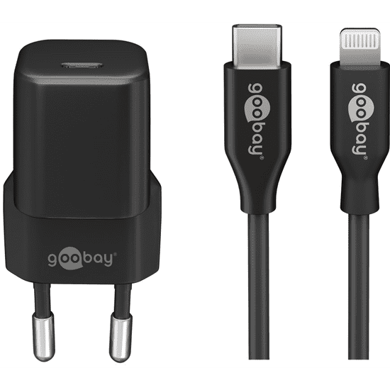 Goobay 61083 USB-C Hálózati töltő - Fekete (5V / 3A)