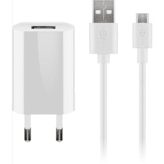 Goobay 44983 Micro-USB / USB-A Hálozati töltő készlet - Fehér (5W) (44983)