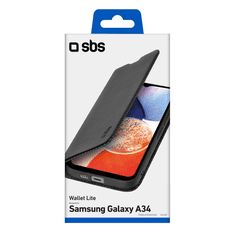 SBS Book Wallet Lite Samsung Galaxy A34 Flip Tok - Fekete (TEBKLITESAA34K)