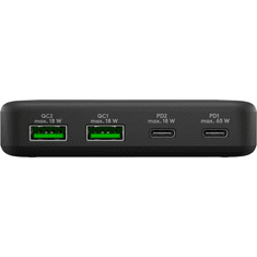 Goobay 61772 2x USB-C/2x USB-A Hálózati töltő - Fekete (65W) (61772)