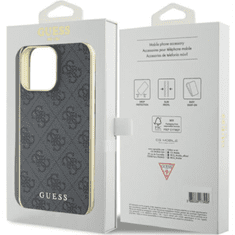 Guess Charm Collection iPhone 15 Pro Max Hátlapvédő Tok - Szürke (GUHCP15XGF4GGR)