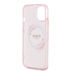 Guess iPhone 15 Tok - Rózsaszín/Mintás (GUHMP15SHFWFCP)