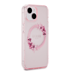 Guess iPhone 15 Tok - Rózsaszín/Mintás (GUHMP15SHFWFCP)