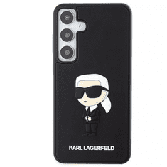 Karl Lagerfeld 3D Rubber Ikonik Samsung Galaxy S24 Tok - Fekete/Mintás (KLHCS24S3DRKINK)