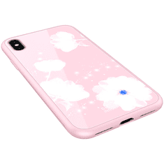 Nillkin Tempered Plaid Apple iPhone Xs Szilikon Hátlap Tok - Rózsaszín (29130)