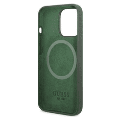Guess Apple Iphone 13 Pro Max Logo Plate MagSafe Tok - Zöld (GUHMP13XSPLA)